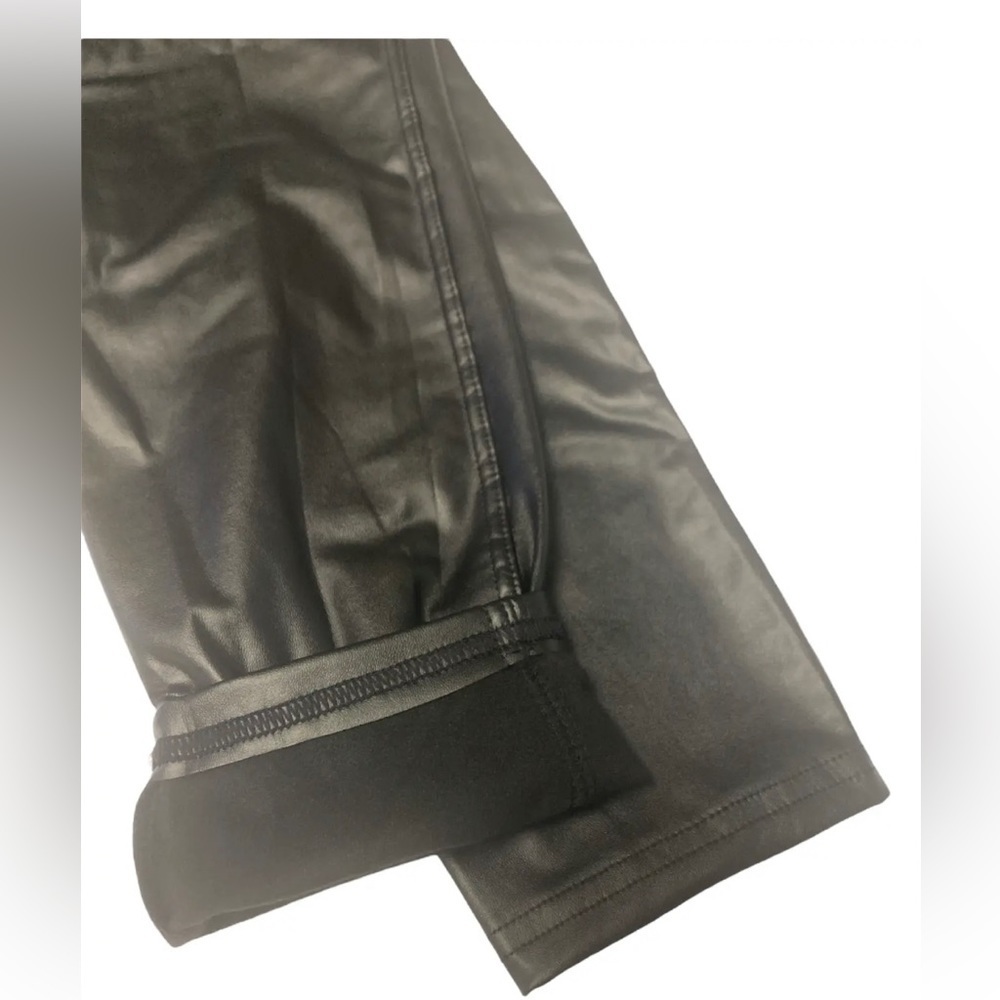 WOMEN'S Sexy High Waist Skinny Faux PU Leather Leggings Pants Butt Lift XL - Picture 5 of 16